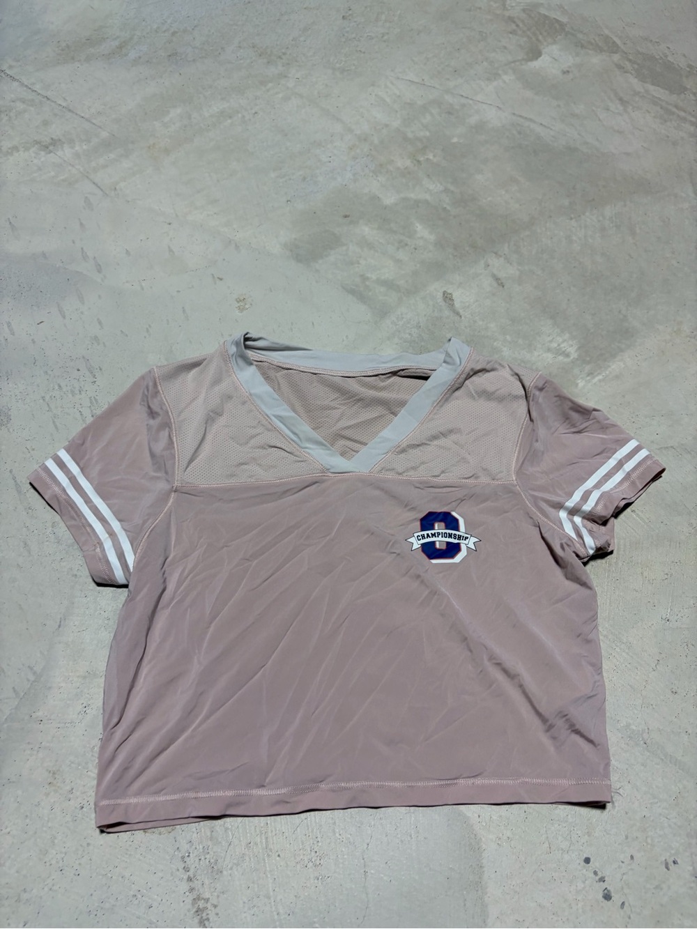 Aerie offline jersey-style link V-Neck crop Top xs